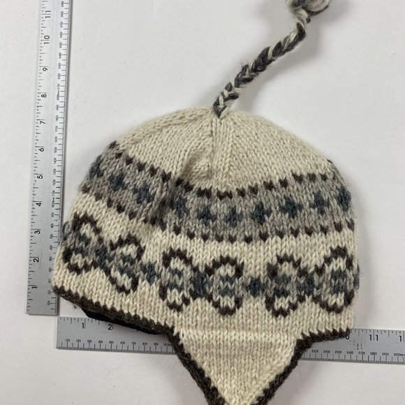 Sharanel Nepal Wool Beanie Hat Toque Cap Women's One Size Fits All Tassel - Picture 4 of 5